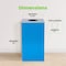 Alpine Industries Square Recycling Bin, 29 Gallons, Blue Can, Circle Opening Lid ALP4450-KIT-BLU-C - alternate 7